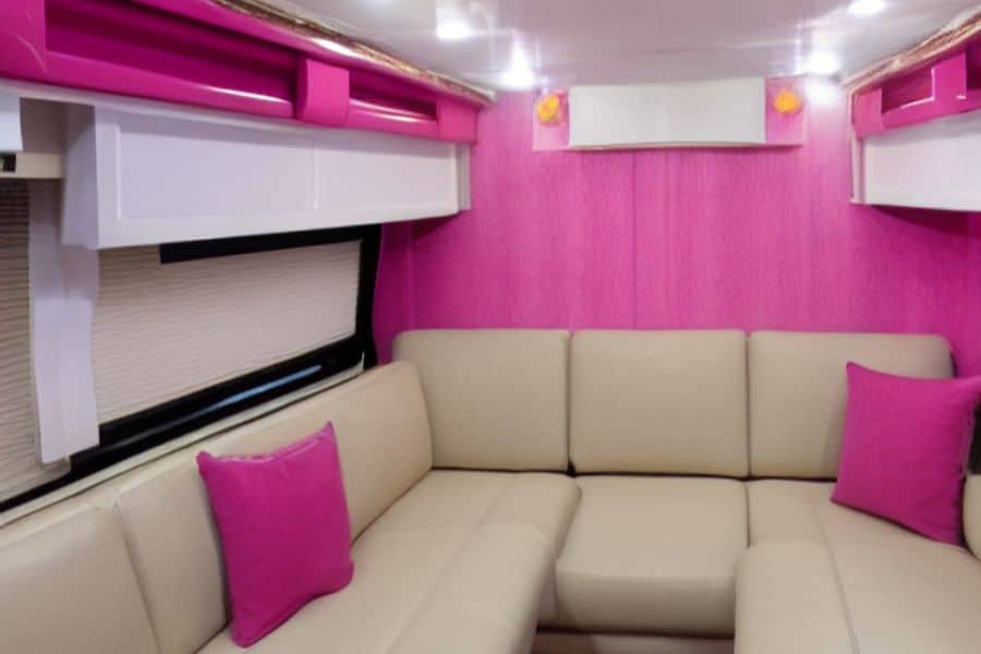 Camper Van Hot Pink Design