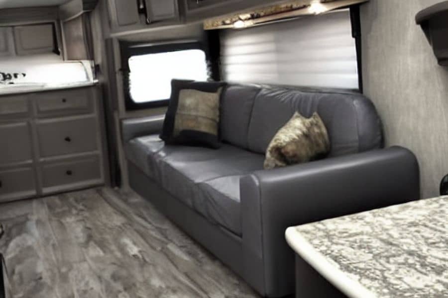 Gray Couch with Light Gray Accents