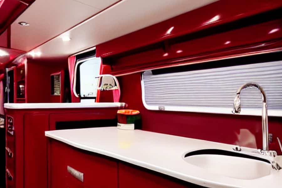 Red and White RV Design