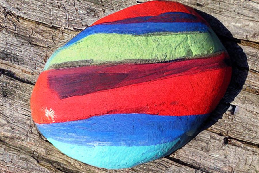 Painted Rocks are a Fun way to Decorate your Campsite
