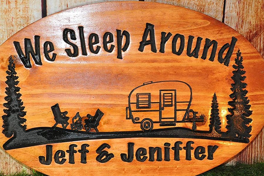 Wooden Sign with Laser Engraving