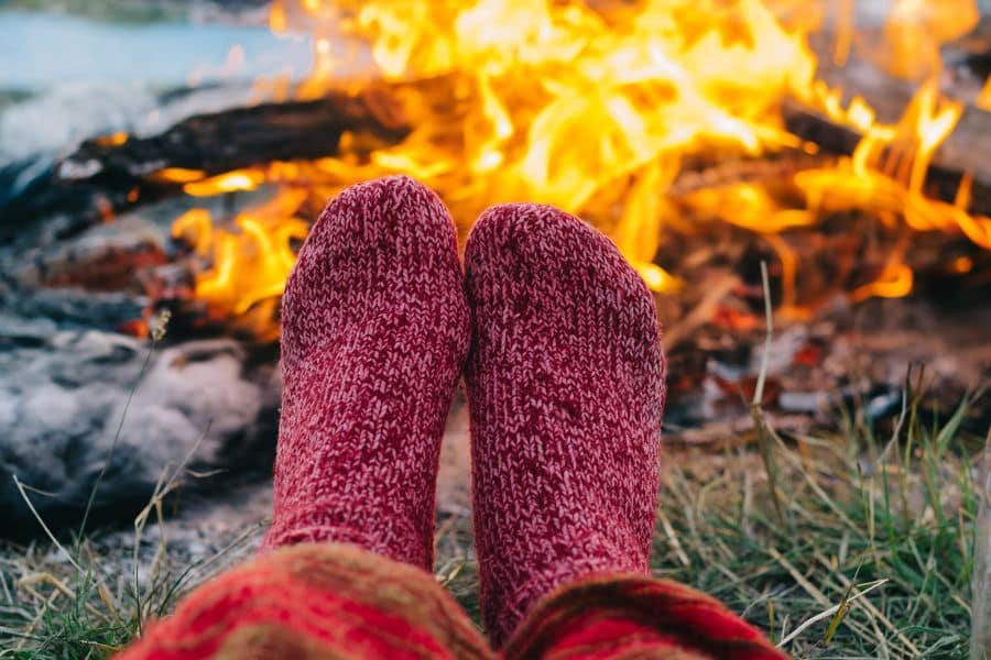 Campfire in the Winter
