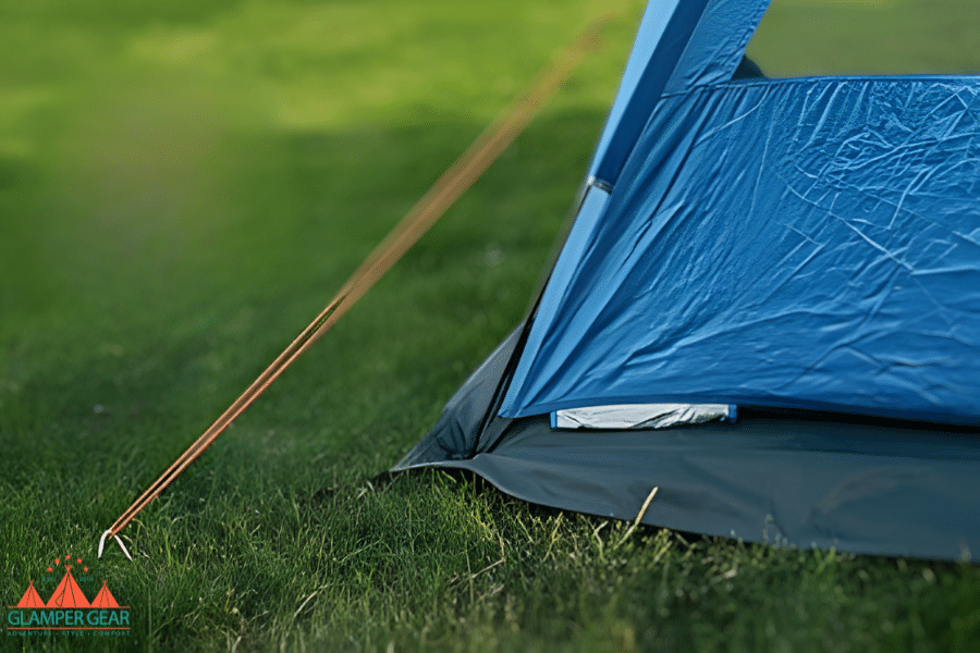 Demonstration of a Tent Footprint Under a Dome Tent