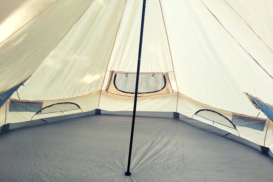 Interior Center Pole of Timber Ridge 6 Person Glamping Tent