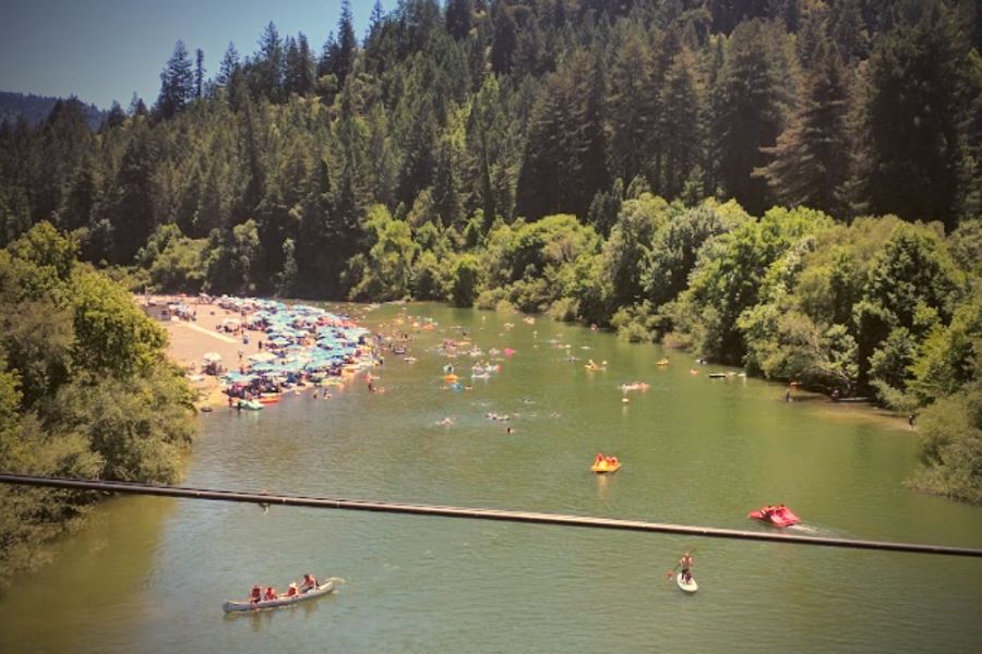 Johnsons Beach from the Bridge