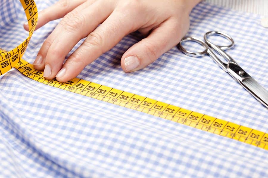 Measuring Fabric for Drapes