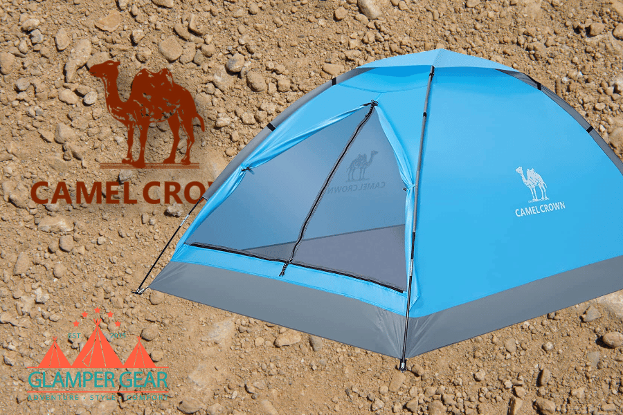 Camel Crown 2 Person Camping Tent in Blue