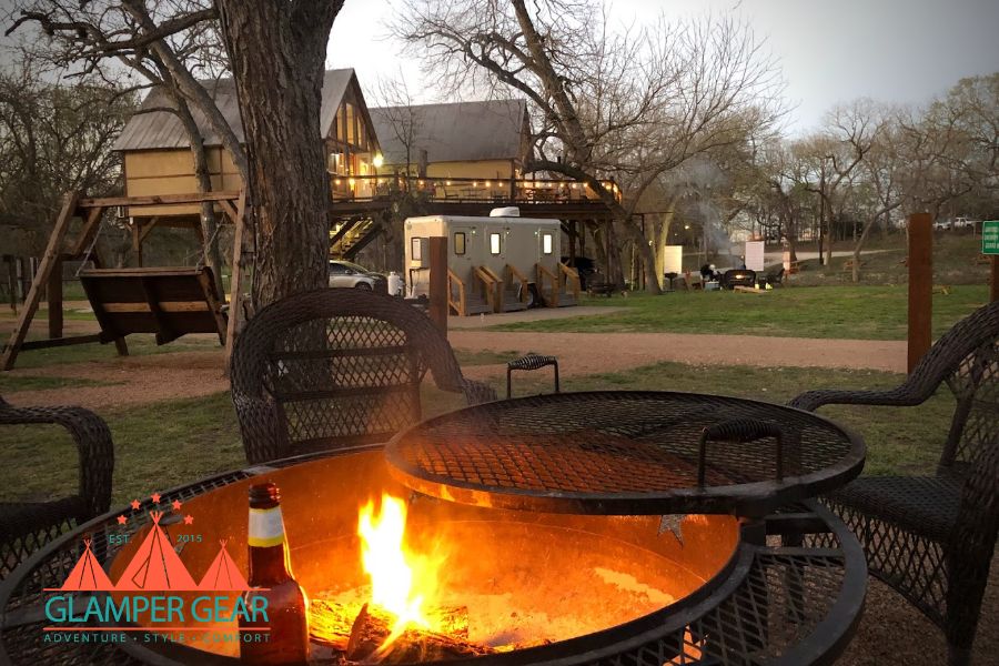 Fire Pit at the Treehouse Cabins