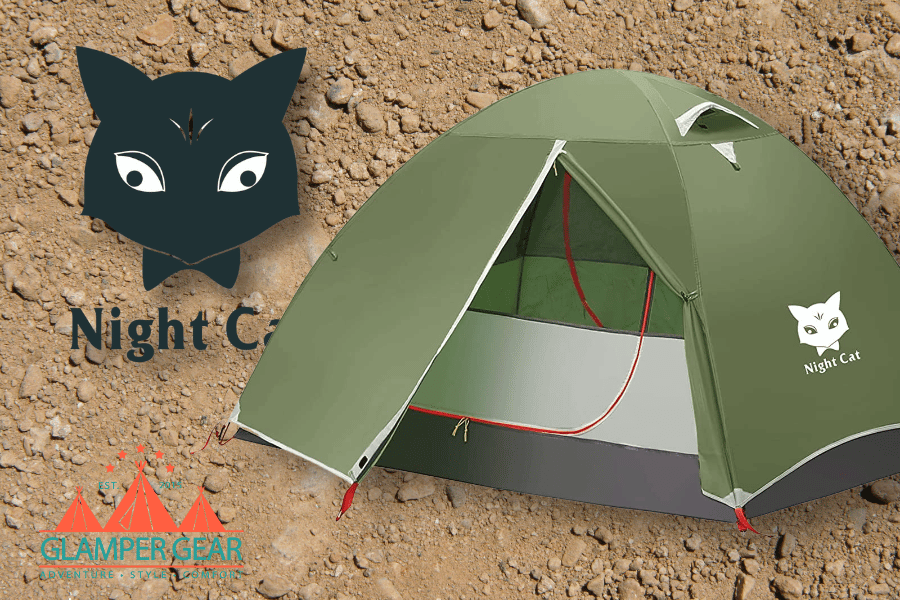 Night Cat Backpacking Tent in Green and Red