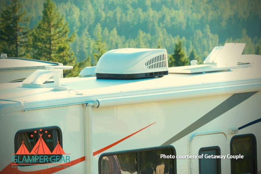 RV Air Conditioner on Top of Camper