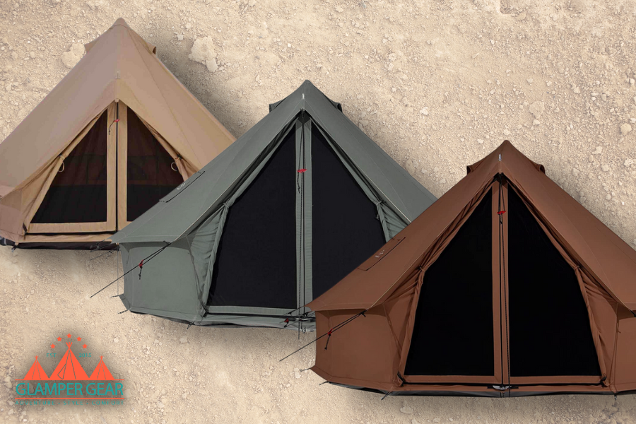 Regatta Bell Tent Colors - Beige Gree Red