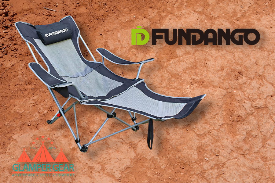 Fundango Reclining Camping Chair with Foot Rest