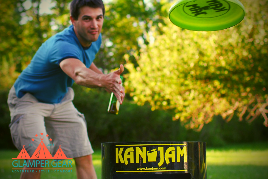 Man Playing KamJam with Drink