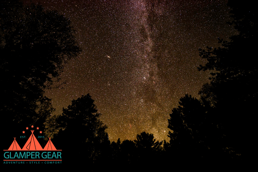 Stargazing at Night While Camping