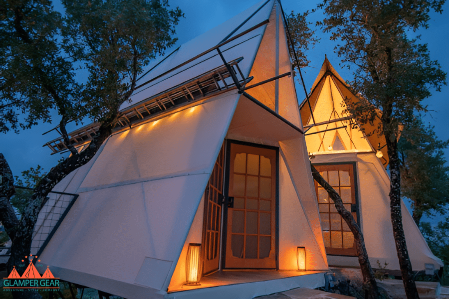 Canvas Tents at the Retreat on the Hill in Marble Falls