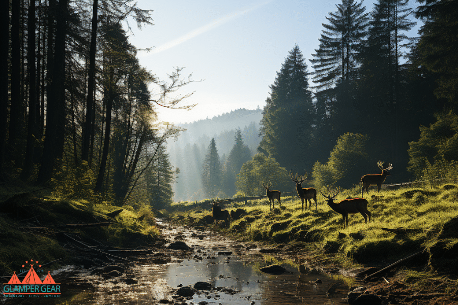 Deer Near Stream at Mt Ranier