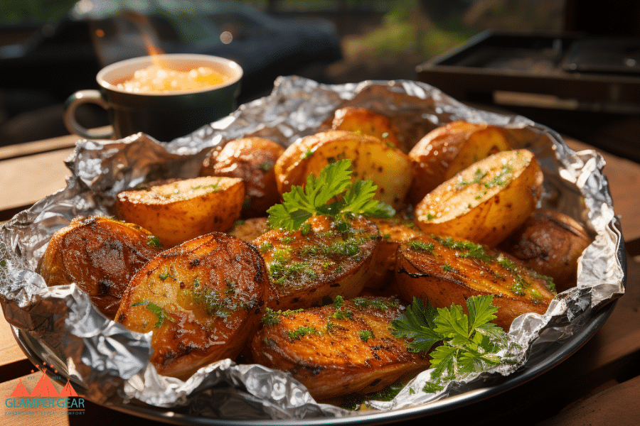 Garlic Parmesan Foil Packet Potatoes