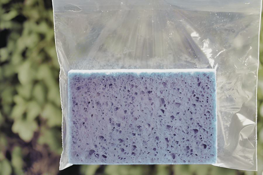 Camping Hack Sponges as Ice Packs