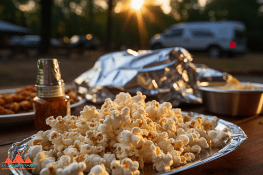 Tin Foil Popcorn while Camping