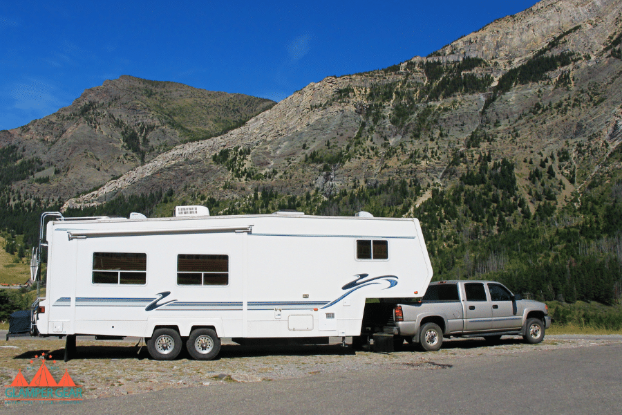 Truck Towing a Fifth Wheel