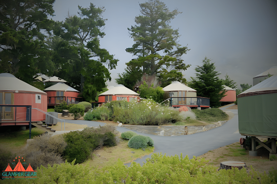 Exterior View of the Treebones Resort Yurts