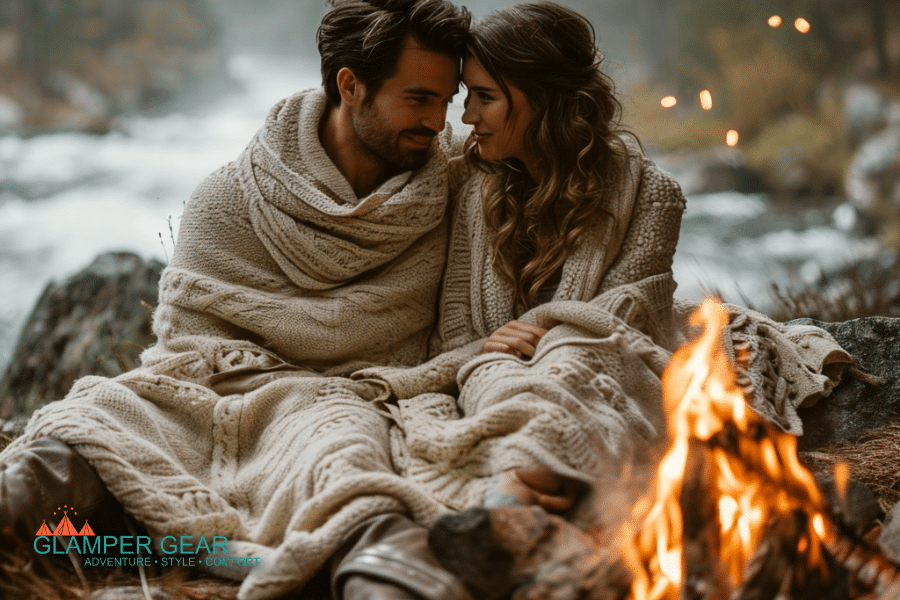 Couple Snuggled in a Blanket