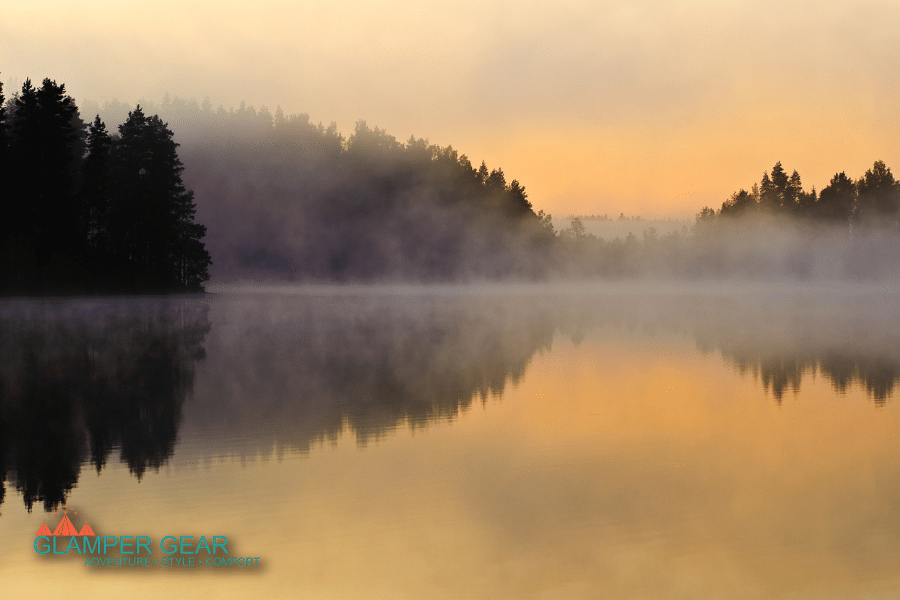 Morning Light on a Foggy Lake