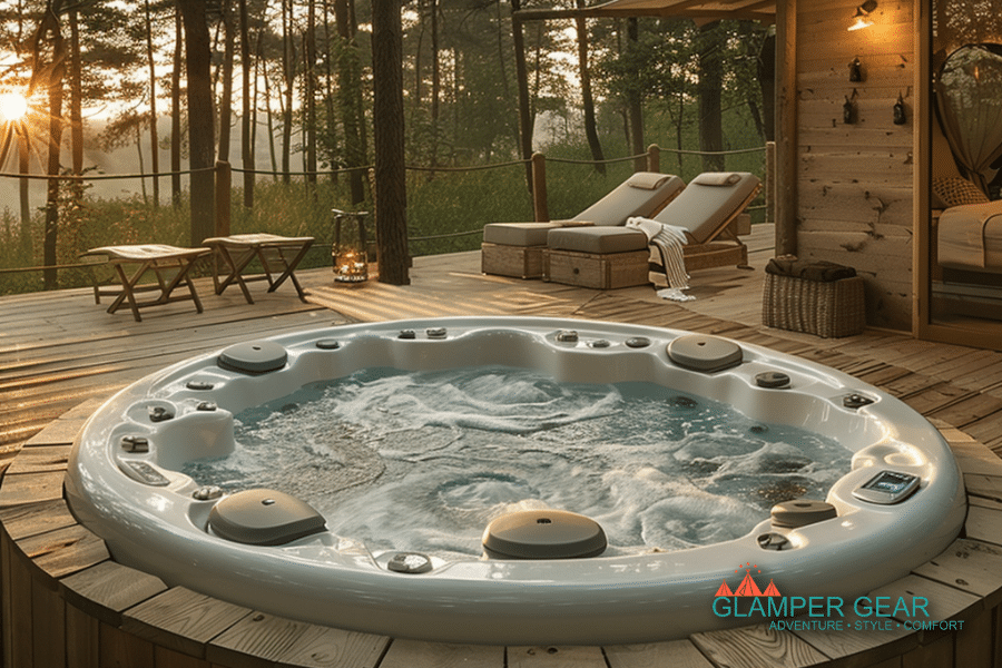Hot Tub at a Glamping Destination